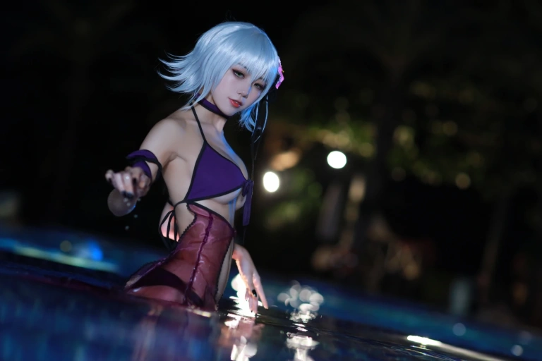 水淼Aqua《贞德泳装》主题写真：41张全套美图