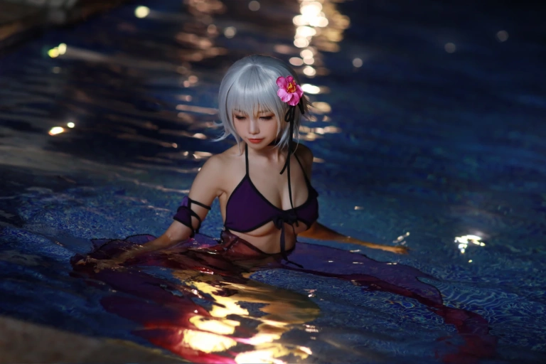 水淼Aqua《贞德泳装》主题写真：41张全套美图