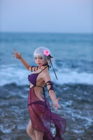 水淼Aqua《贞德泳装》主题写真：41张全套美图