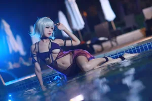 水淼Aqua《贞德泳装》主题写真：41张全套美图