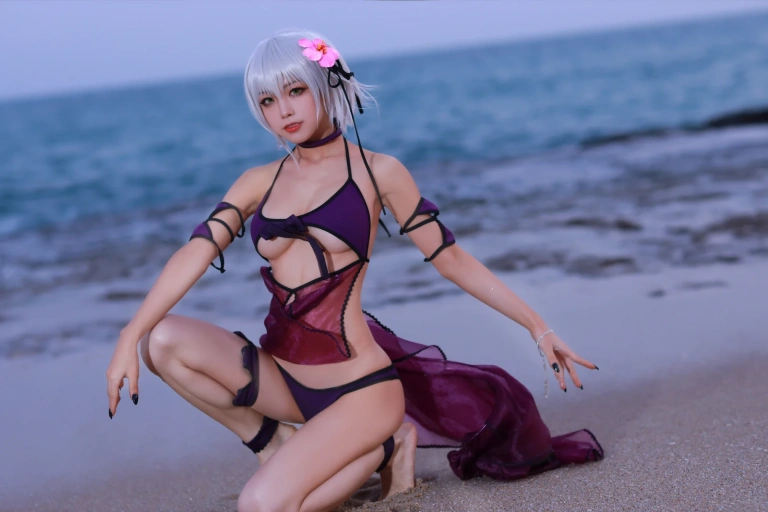 水淼Aqua《贞德泳装》主题写真：41张全套美图