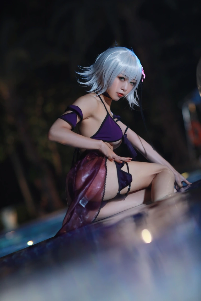 水淼Aqua《贞德泳装》主题写真：41张全套美图