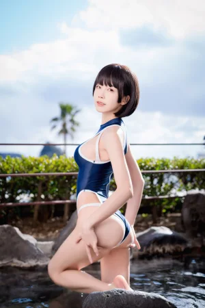 水淼Aqua《竞泳水着》主题写真：40张全套美图