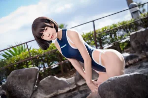 水淼Aqua《竞泳水着》主题写真：40张全套美图