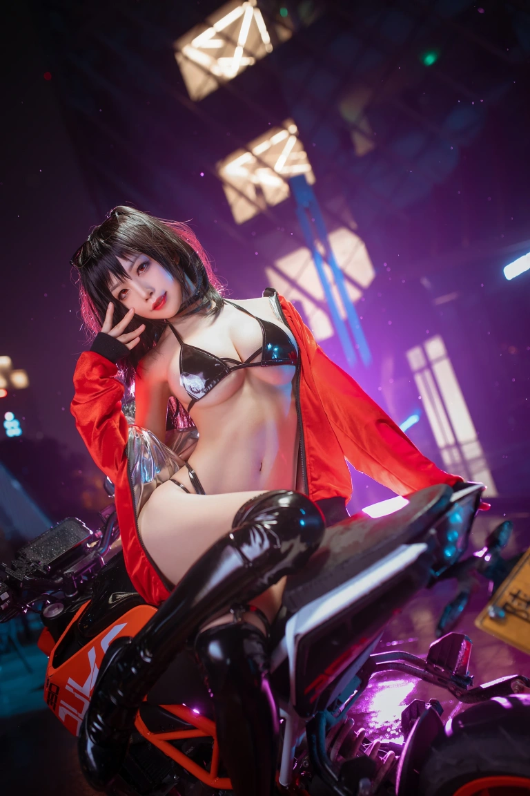 水淼Aqua《大凤 机车》主题写真：33张全套美图