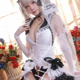水淼Aqua《碧蓝航线 可畏 婚纱》主题写真：45张全套美图