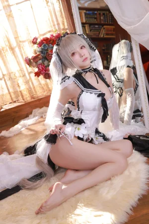 水淼Aqua《碧蓝航线 可畏 婚纱》主题写真：45张全套美图