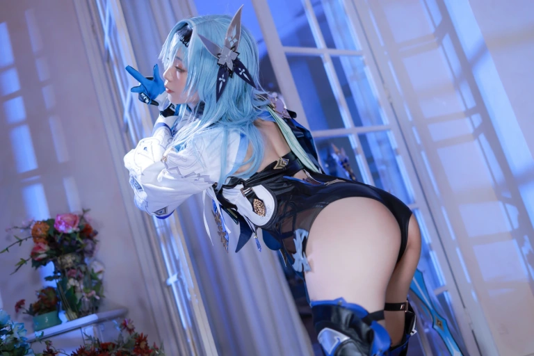 水淼Aqua《原神 优菈》主题写真：90张全套美图