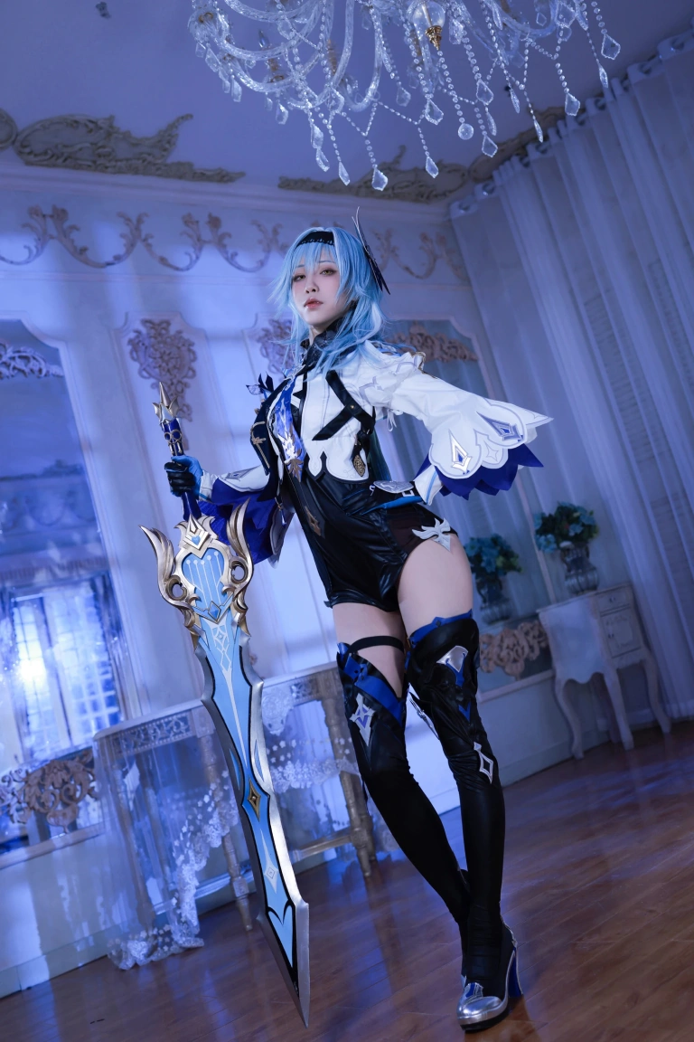 水淼Aqua《原神 优菈》主题写真：90张全套美图