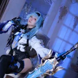 水淼Aqua《原神 优菈》主题写真：90张全套美图