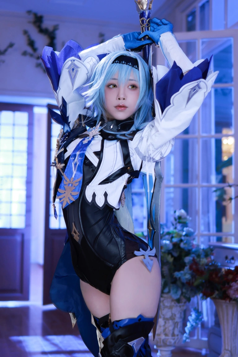 水淼Aqua《原神 优菈》主题写真：90张全套美图