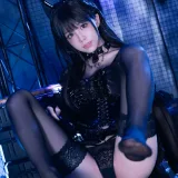 水淼Aqua《猫咪女郎 黑色猫猫》主题写真：59张全套美图