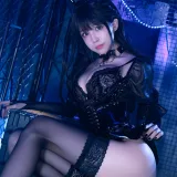 水淼Aqua《猫咪女郎 黑色猫猫》主题写真：59张全套美图