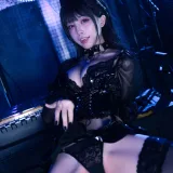 水淼Aqua《猫咪女郎 黑色猫猫》主题写真：59张全套美图