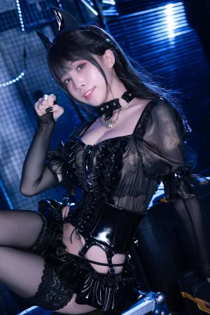 水淼Aqua《猫咪女郎 黑色猫猫》主题写真：59张全套美图