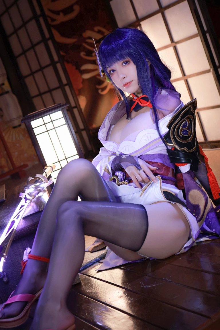 水淼Aqua《稻妻 雷电将军》主题写真：130张全套美图