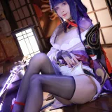 水淼Aqua《稻妻 雷电将军》主题写真：130张全套美图