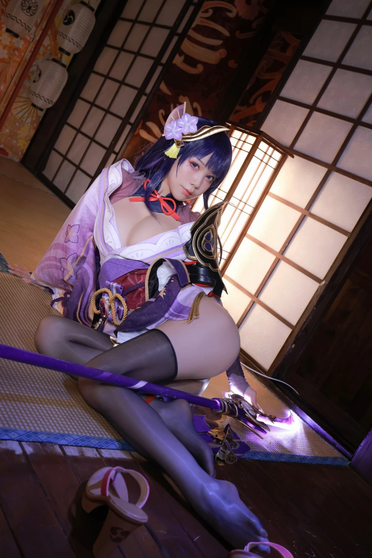 水淼Aqua《稻妻 雷电将军》主题写真：130张全套美图