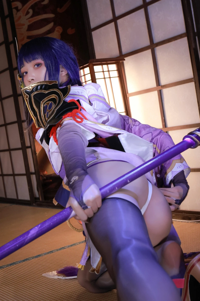 水淼Aqua《稻妻 雷电将军》主题写真：130张全套美图