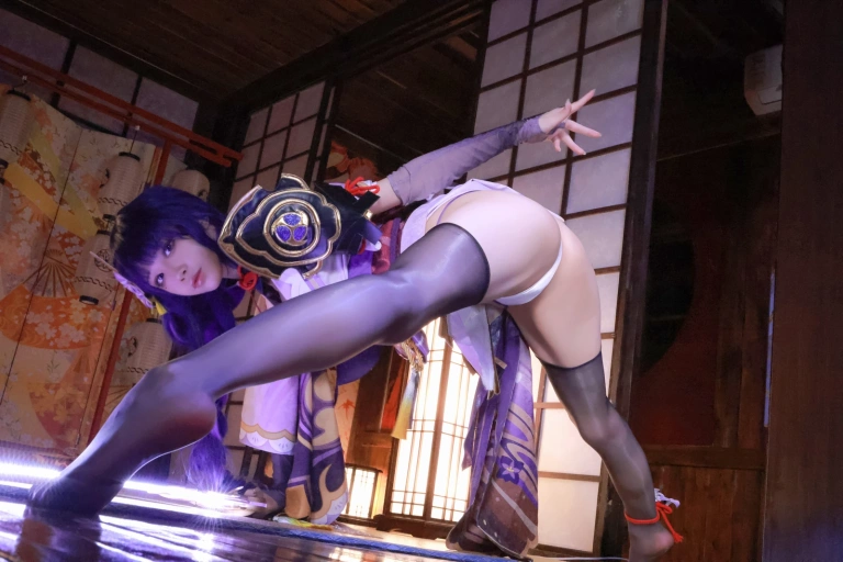水淼Aqua《稻妻 雷电将军》主题写真：130张全套美图