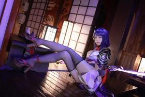 水淼Aqua《稻妻 雷电将军》主题写真：130张全套美图