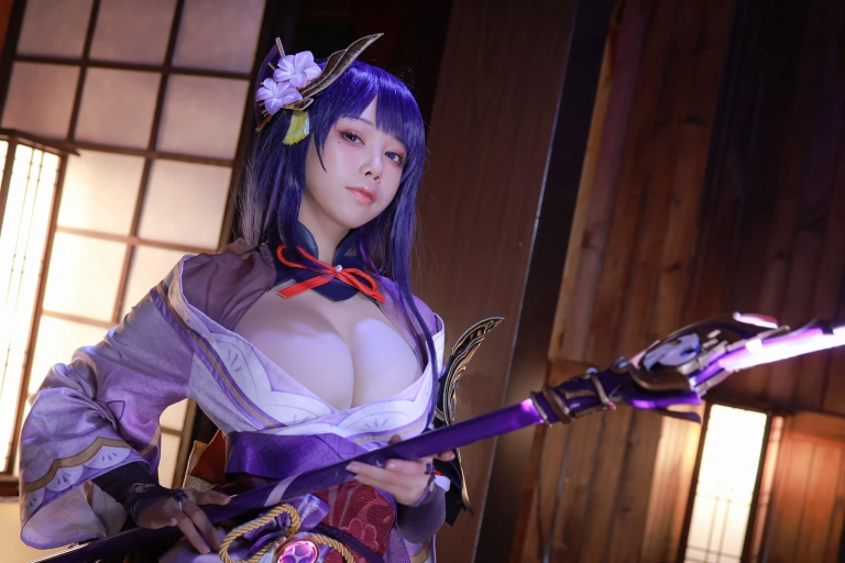 水淼Aqua《稻妻 雷电将军》主题写真：130张全套美图