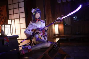 水淼Aqua《稻妻 雷电将军》主题写真：130张全套美图