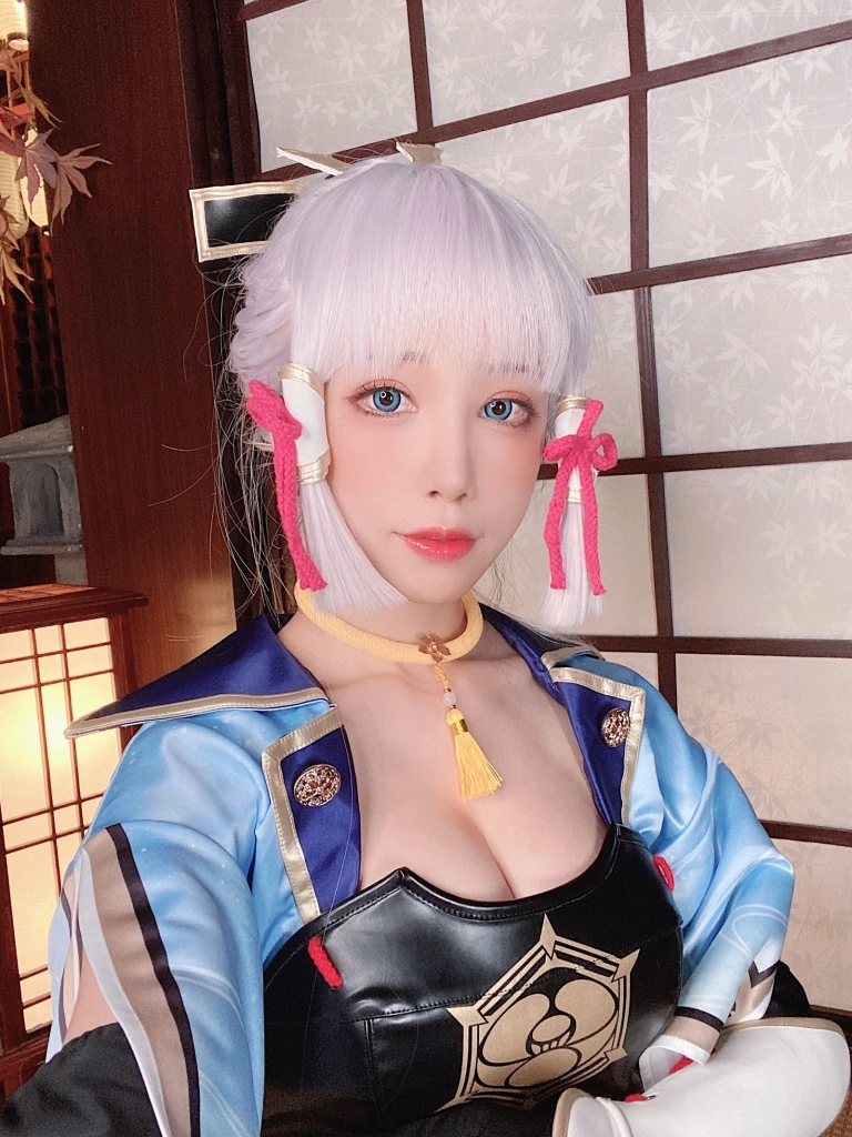 水淼Aqua《稻妻 神里绫华》主题写真：68张全套美图，含1个视频