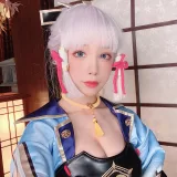 水淼Aqua《稻妻 神里绫华》主题写真：68张全套美图，含1个视频