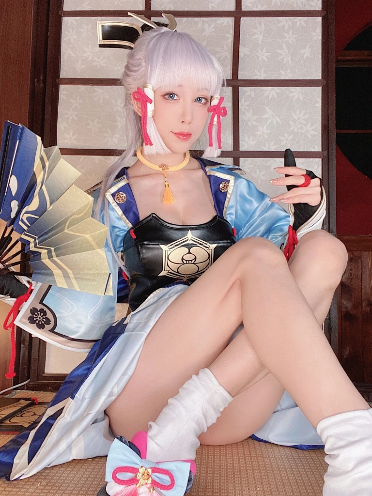 水淼Aqua《稻妻 神里绫华》主题写真：68张全套美图，含1个视频