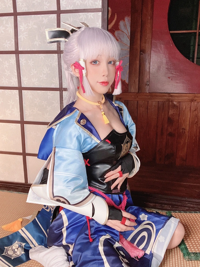 水淼Aqua《稻妻 神里绫华》主题写真：68张全套美图，含1个视频