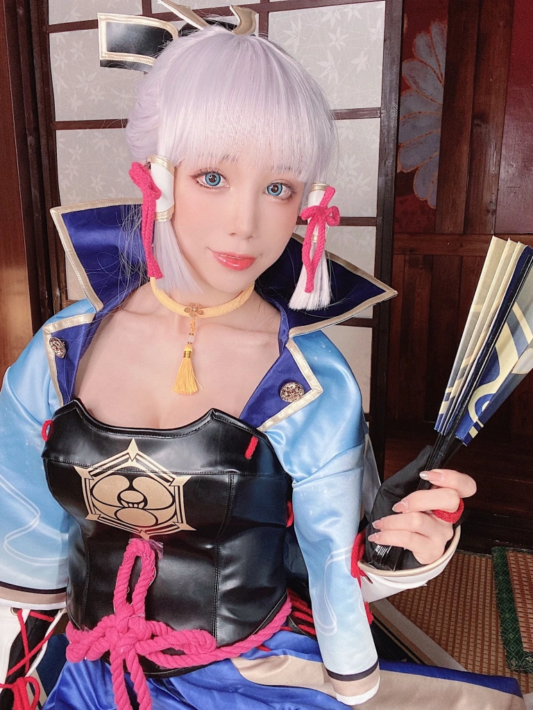 水淼Aqua《稻妻 神里绫华》主题写真：68张全套美图，含1个视频