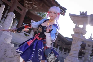 水淼Aqua《稻妻 神里绫华》主题写真：68张全套美图，含1个视频