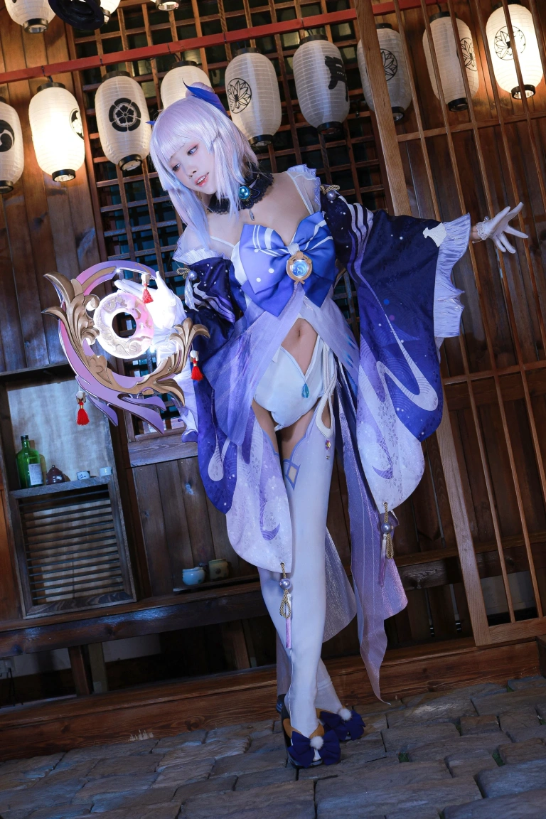 水淼Aqua《稻妻 珊瑚宫心海》主题写真：50张全套美图