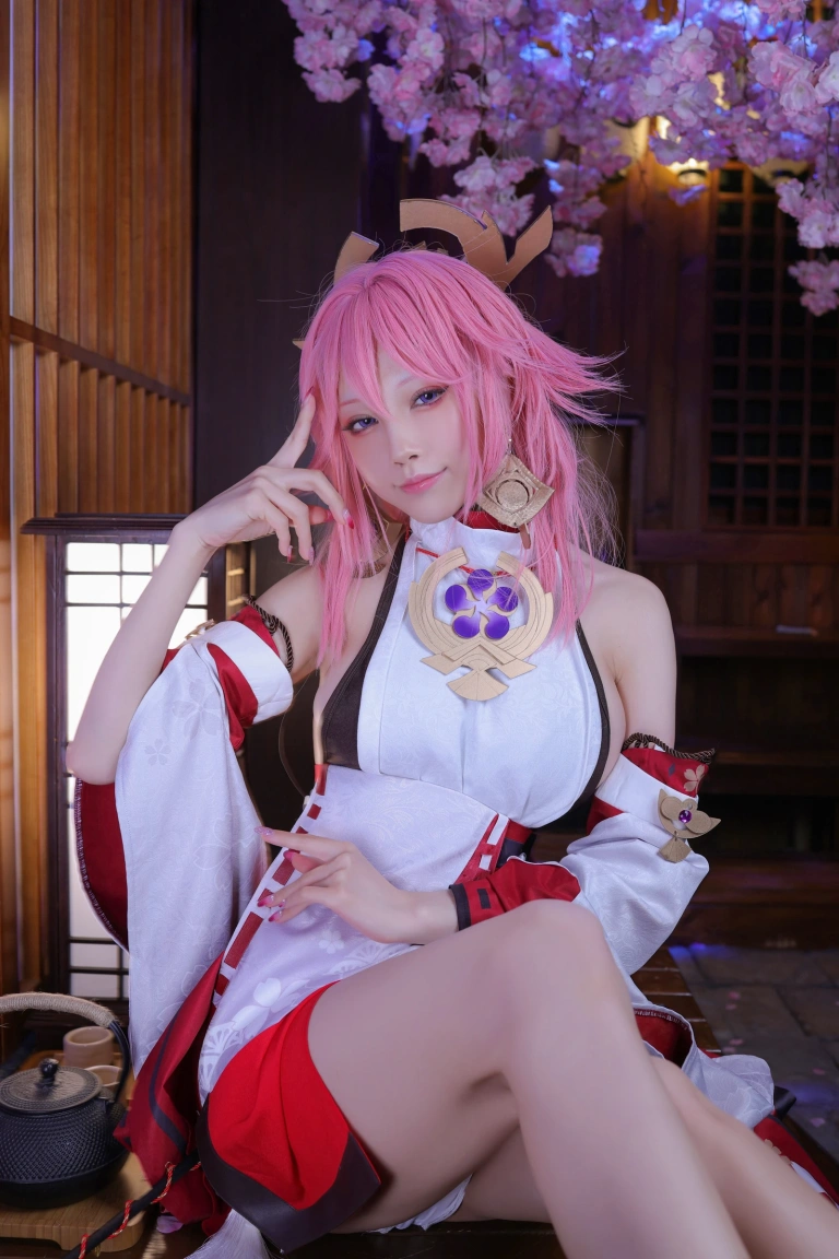水淼Aqua《稻妻 八重神子》主题写真：52张全套美图