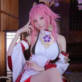 水淼Aqua《稻妻 八重神子》主题写真：52张全套美图