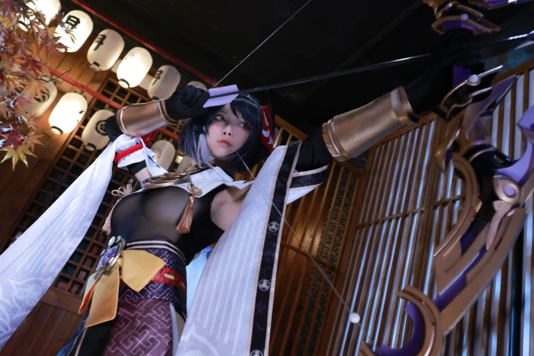 水淼Aqua《稻妻 九条裟罗》主题写真：62张全套美图