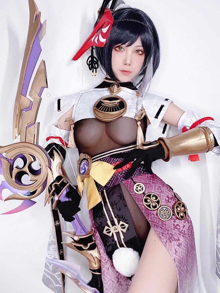 水淼Aqua《稻妻 九条裟罗》主题写真：62张全套美图