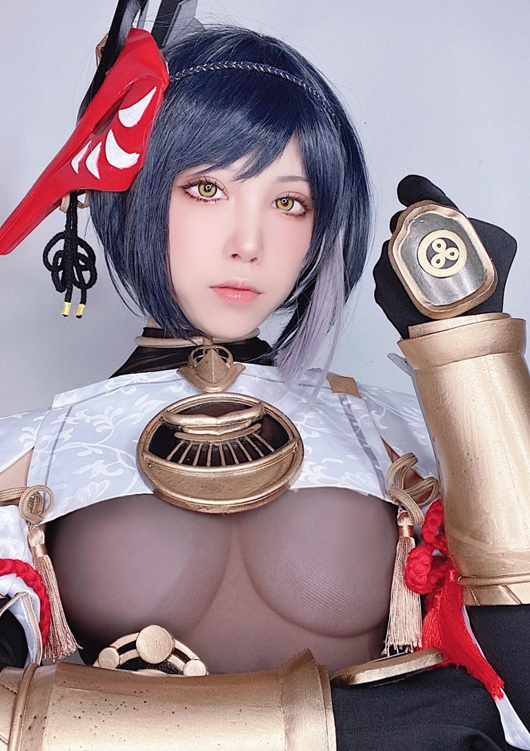 水淼Aqua《稻妻 九条裟罗》主题写真：62张全套美图
