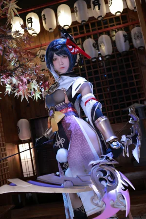 水淼Aqua《稻妻 九条裟罗》主题写真：62张全套美图
