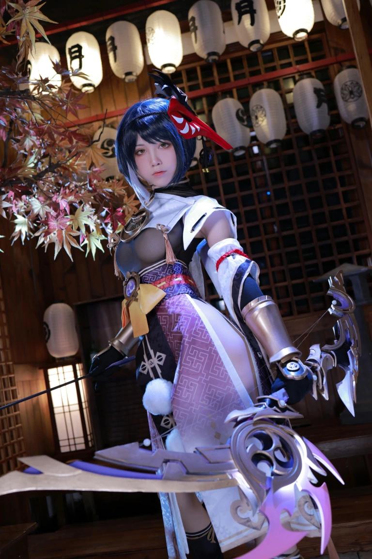 水淼Aqua《稻妻 九条裟罗》主题写真：62张全套美图
