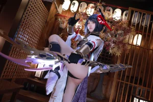 水淼Aqua《稻妻 九条裟罗》主题写真：62张全套美图