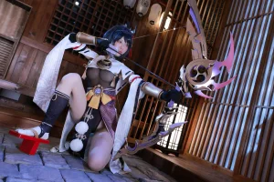 水淼Aqua《稻妻 九条裟罗》主题写真：62张全套美图