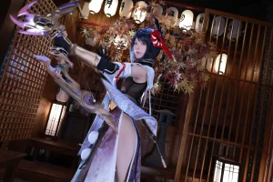 水淼Aqua《稻妻 九条裟罗》主题写真：62张全套美图
