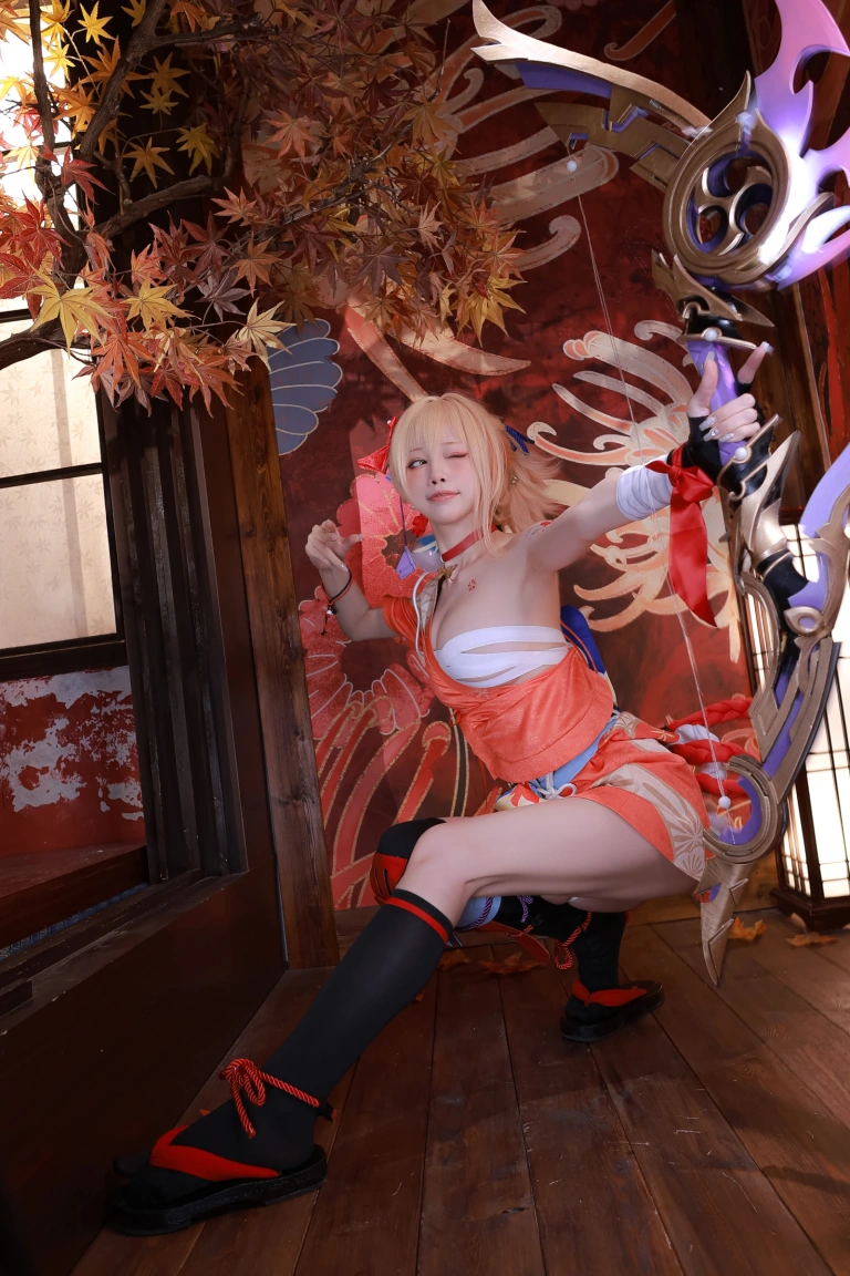水淼Aqua《稻妻 宵宫》主题写真：101张全套美图