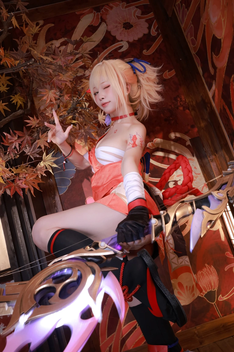 水淼Aqua《稻妻 宵宫》主题写真：101张全套美图