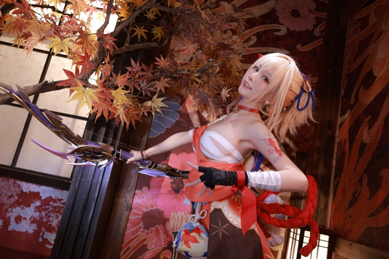 水淼Aqua《稻妻 宵宫》主题写真：101张全套美图