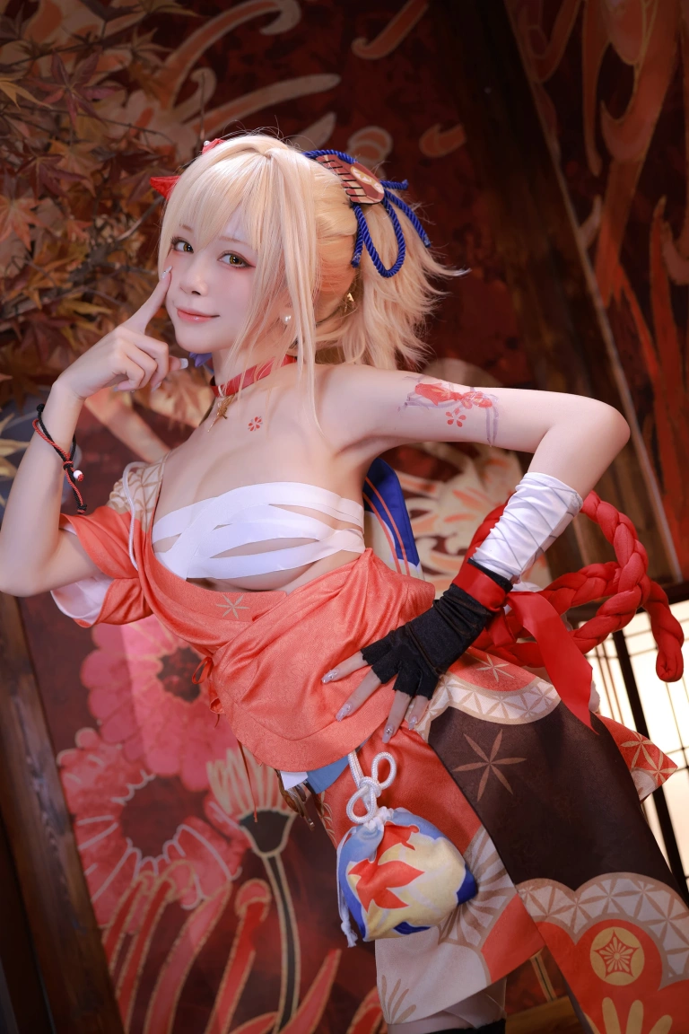 水淼Aqua《稻妻 宵宫》主题写真：101张全套美图