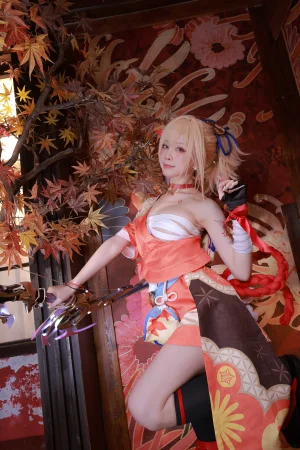 水淼Aqua《稻妻 宵宫》主题写真：101张全套美图
