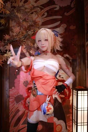 水淼Aqua《稻妻 宵宫》主题写真：101张全套美图